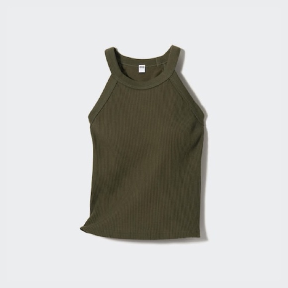 UNIQLO HALTER NECK BRA SLEEVELESS TOP XL BUILT IN BRA TOP